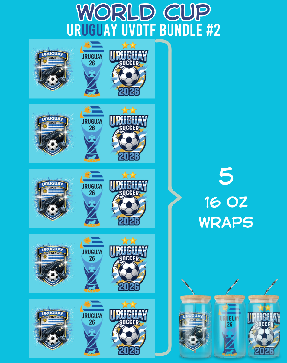 World Cup UVDTF Bundles - 16 Oz Libbey Glass Can Wraps