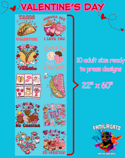 Amor a la Mexicana DTF Gang Sheet #1 - 22"x60"