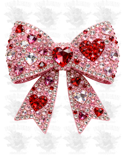 Valentine's Day - Rhinestone Coquette Bow DTF Transfer