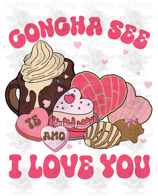 Valentine's Day - Hispanic Mexican Concha see I Love you #2 DTF Transfer