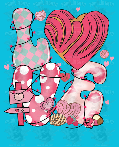 Valentine's Day - Hispanic Mexican Love Conchas Heart #1 DTF Transfer