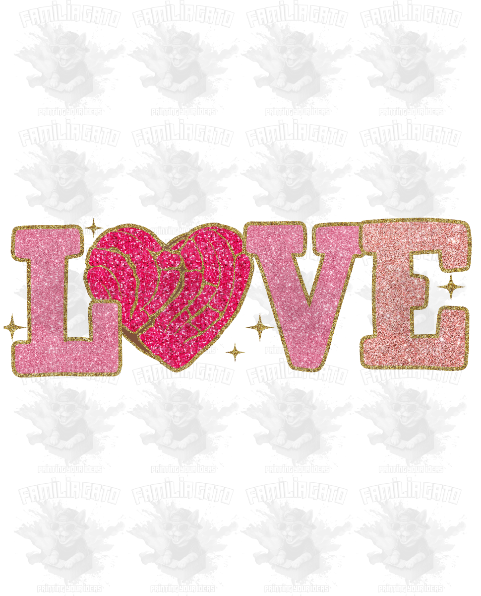 Valentine's Day - Hispanic Mexican Love Conchas Heart #2 DTF Transfer
