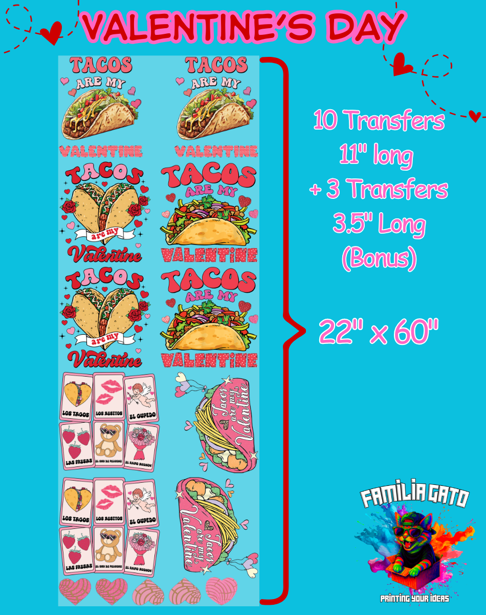 Amor a la Mexicana DTF Gang Sheet #4- 22"x60"