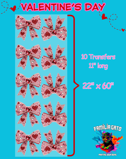 Valentine's Day Rhinestone DTF Gang Sheet #6 - 22"x60"