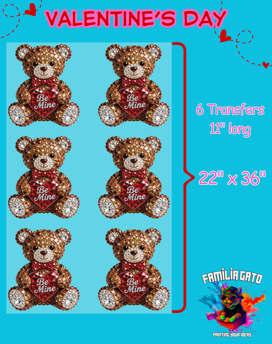 Valentine's Day Rhinestone DTF Gang Sheet #3 - 22"x36"