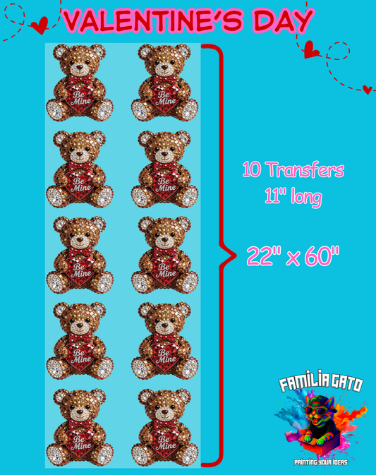 Valentine's Day Rhinestone DTF Gang Sheet #4 - 22"x60"