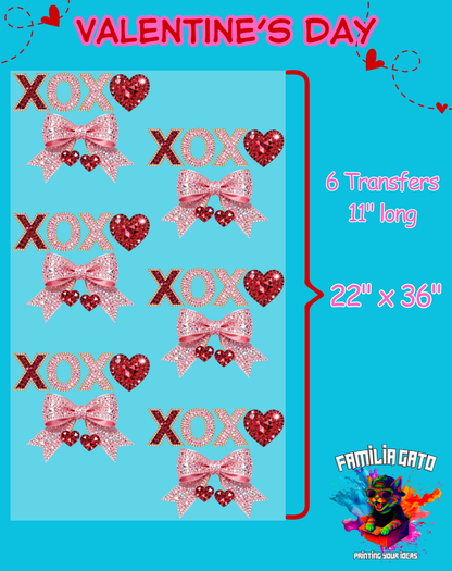 Valentine's Day Rhinestone DTF Gang Sheet #7 - 22"x36"