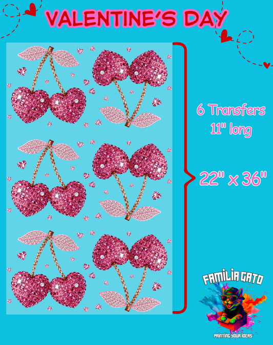 Valentine's Day Rhinestones DTF Gang Sheet #13 - 22"x36"