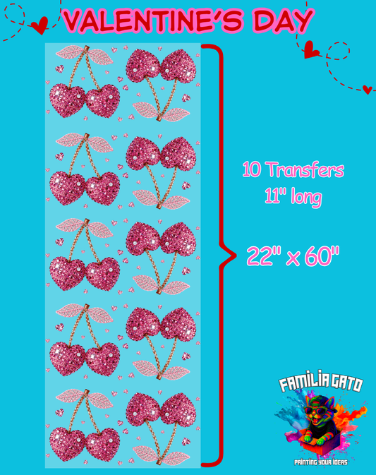 Valentine's Day Rhinestones DTF Gang Sheet #14 - 22"x60"