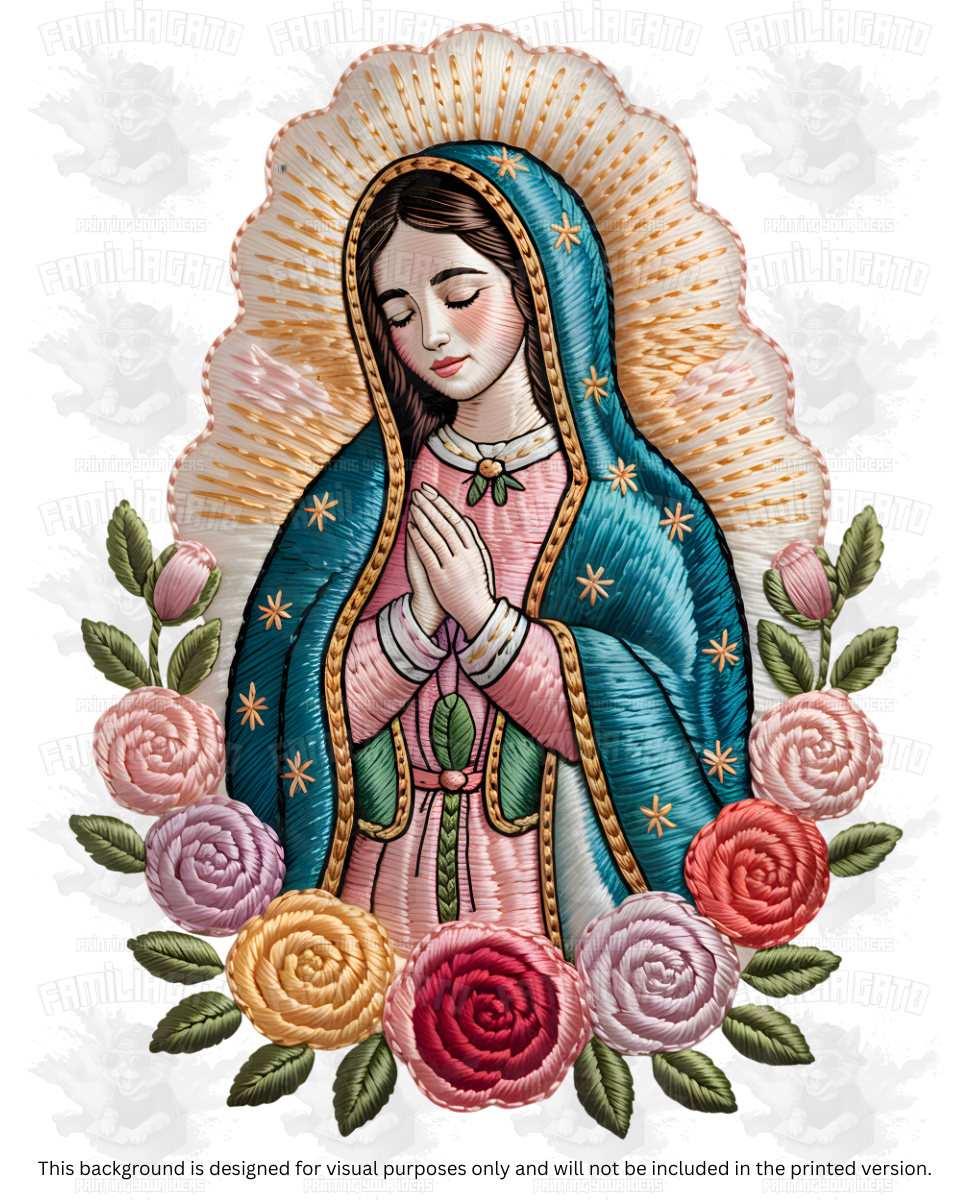Virgen de Guadalupe Faux Yarn #1 DTF Transfer