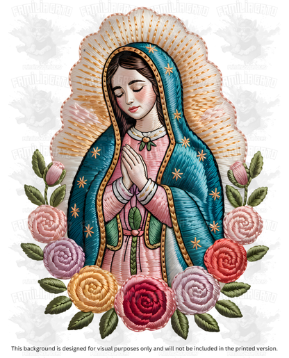 Virgen de Guadalupe Faux Yarn #1 DTF Transfer
