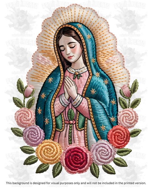 Virgen de Guadalupe Faux Yarn #1 DTF Transfer