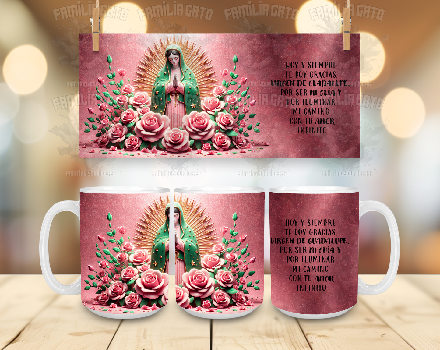 Virgen de Guadalupe Assorted Designs #1 - 11oz & 15oz Ceramic Mugs