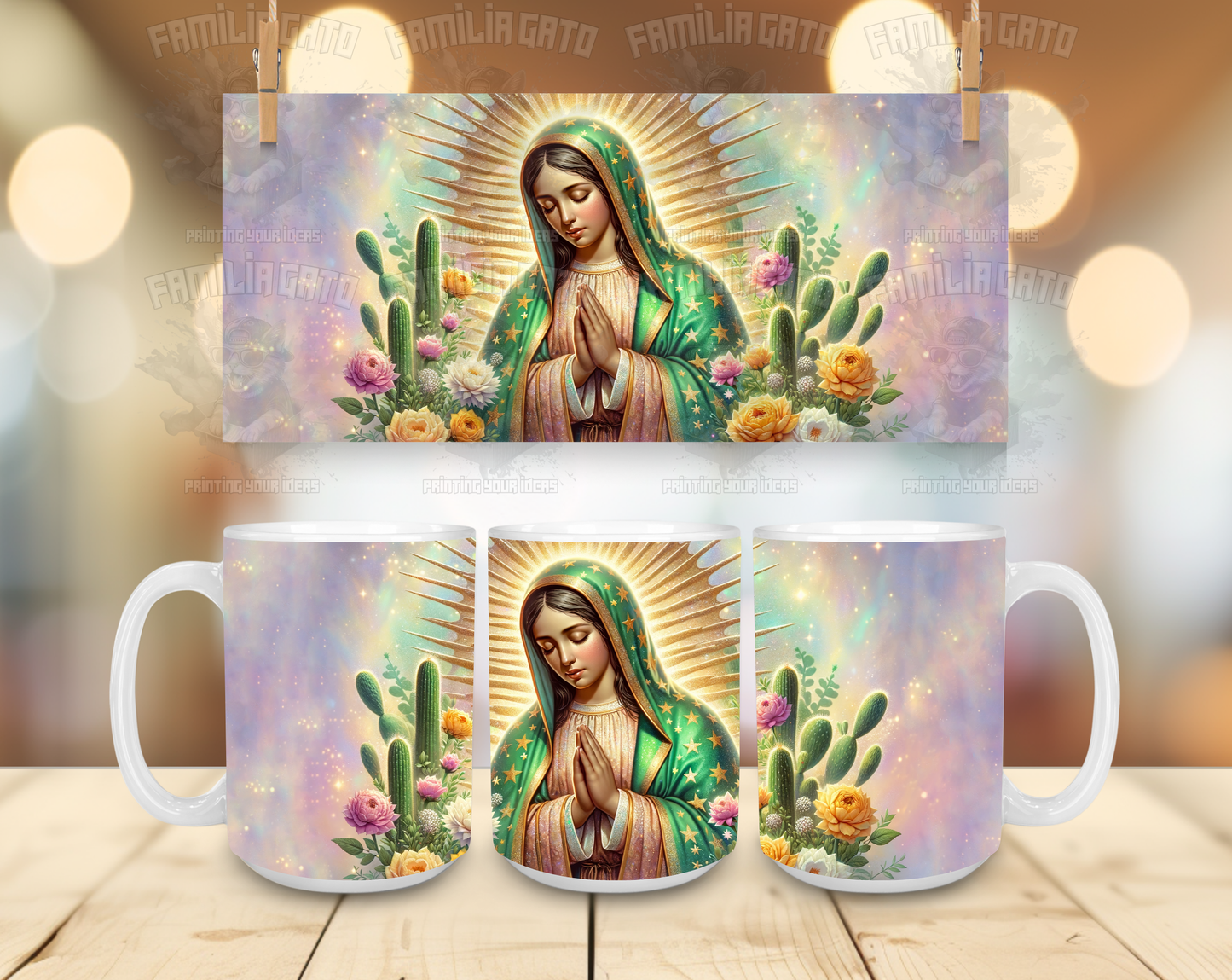 Virgen de Guadalupe Assorted Designs #1 - 11oz & 15oz Ceramic Mugs