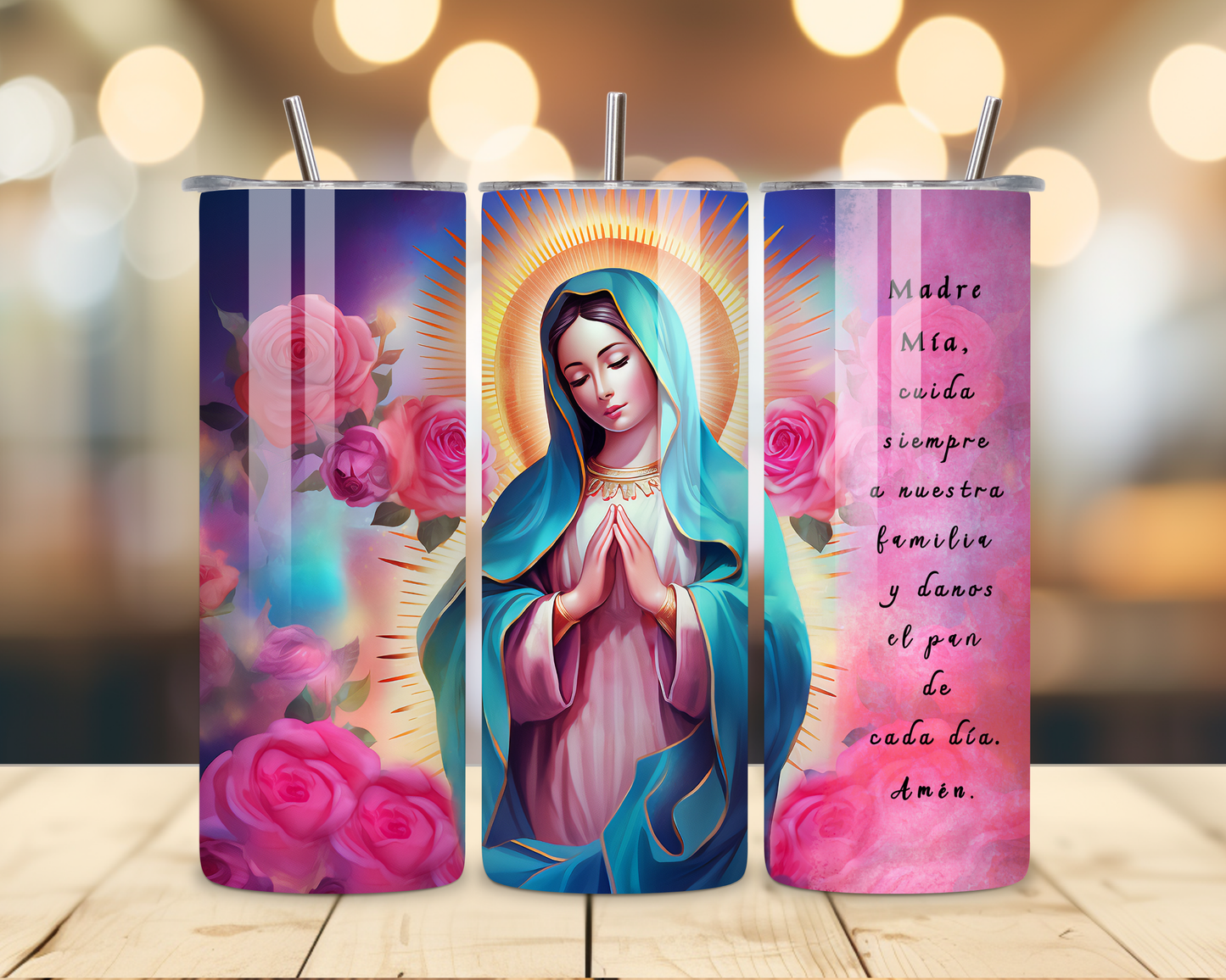 Virgen de Guadalupe Assorted Designs #1 - 20 Oz Stainless Steel Tumbler
