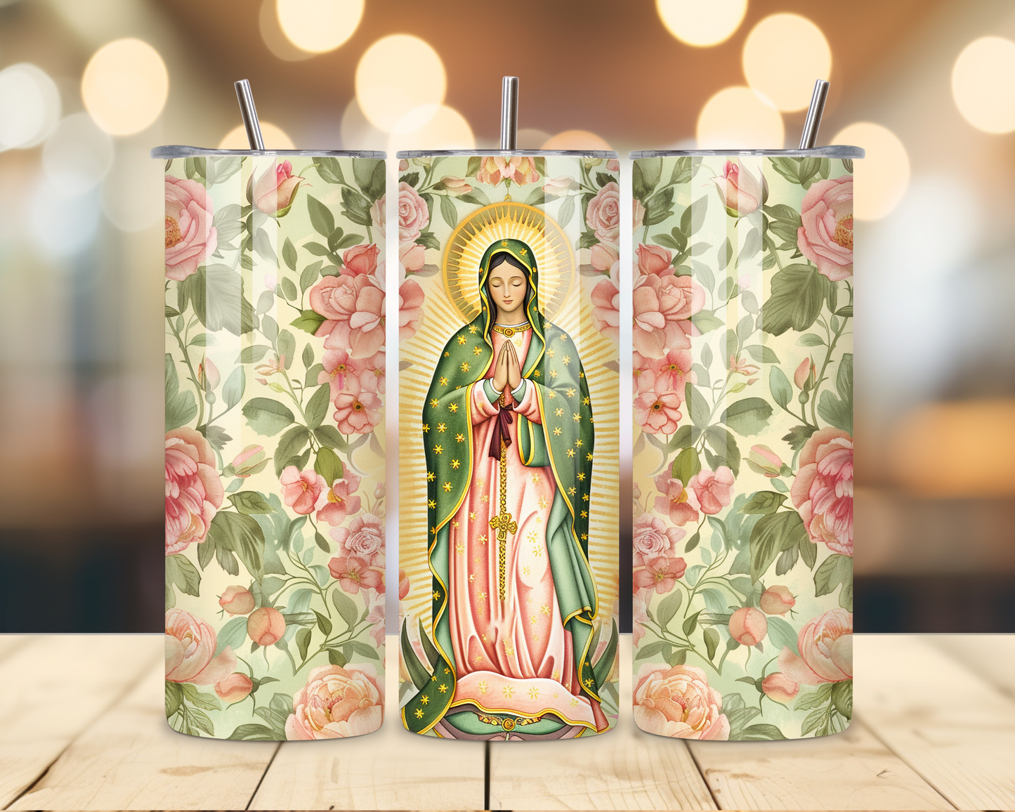 Virgen de Guadalupe Assorted Designs #1 - 20 Oz Stainless Steel Tumbler