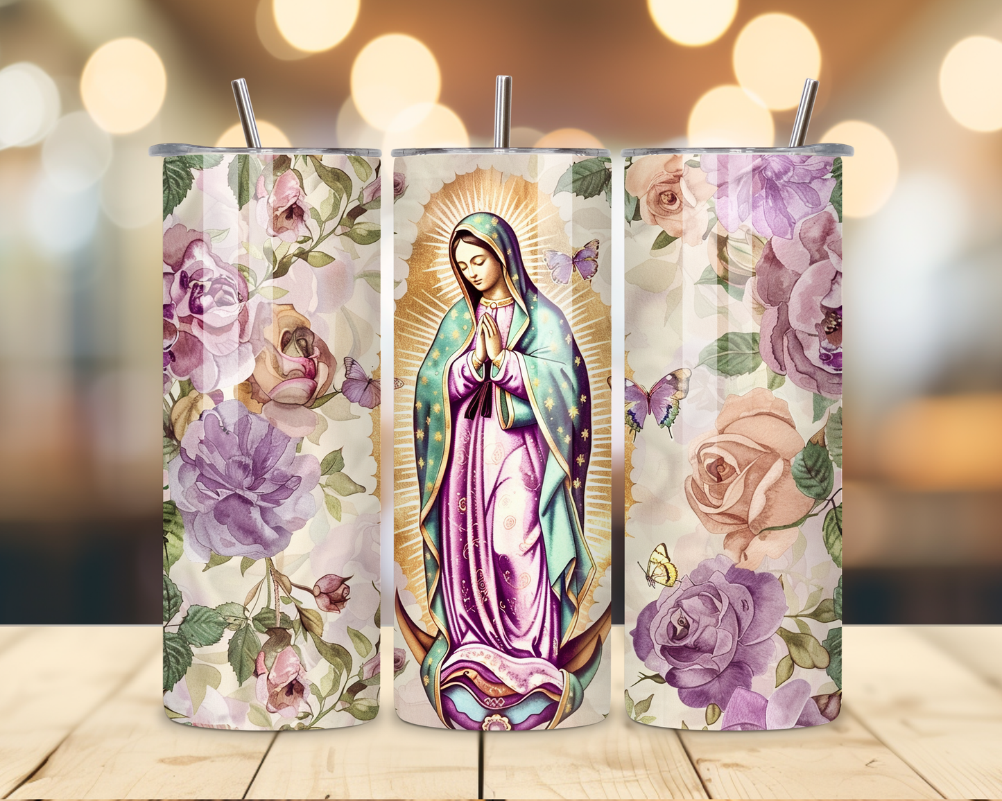 Virgen de Guadalupe Assorted Designs #2 - 20 Oz Stainless Steel Tumbler