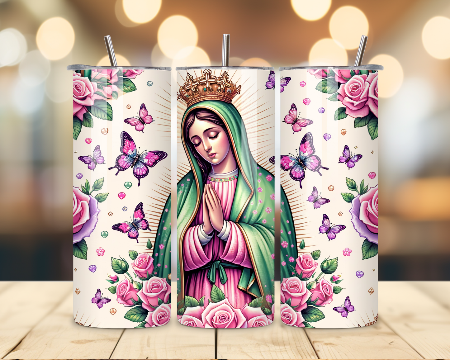 Virgen de Guadalupe Assorted Designs #2 - 20 Oz Stainless Steel Tumbler