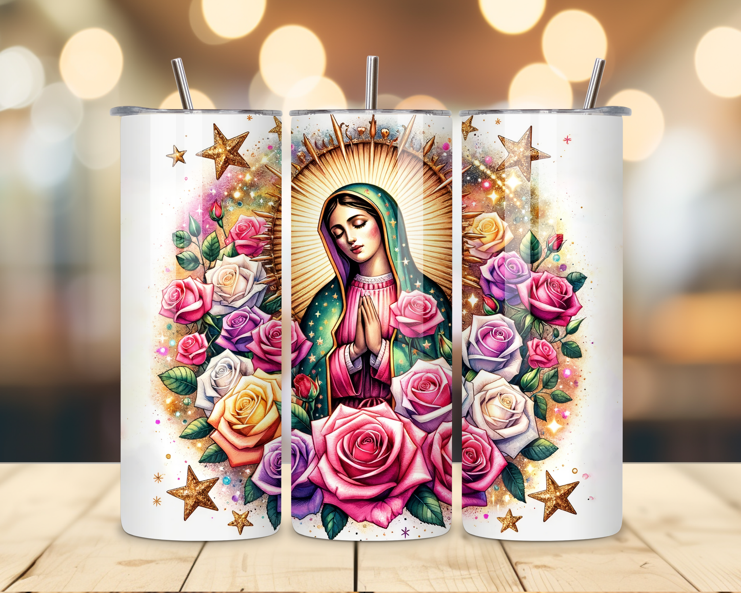 Virgen de Guadalupe Assorted Designs #2 - 20 Oz Stainless Steel Tumbler