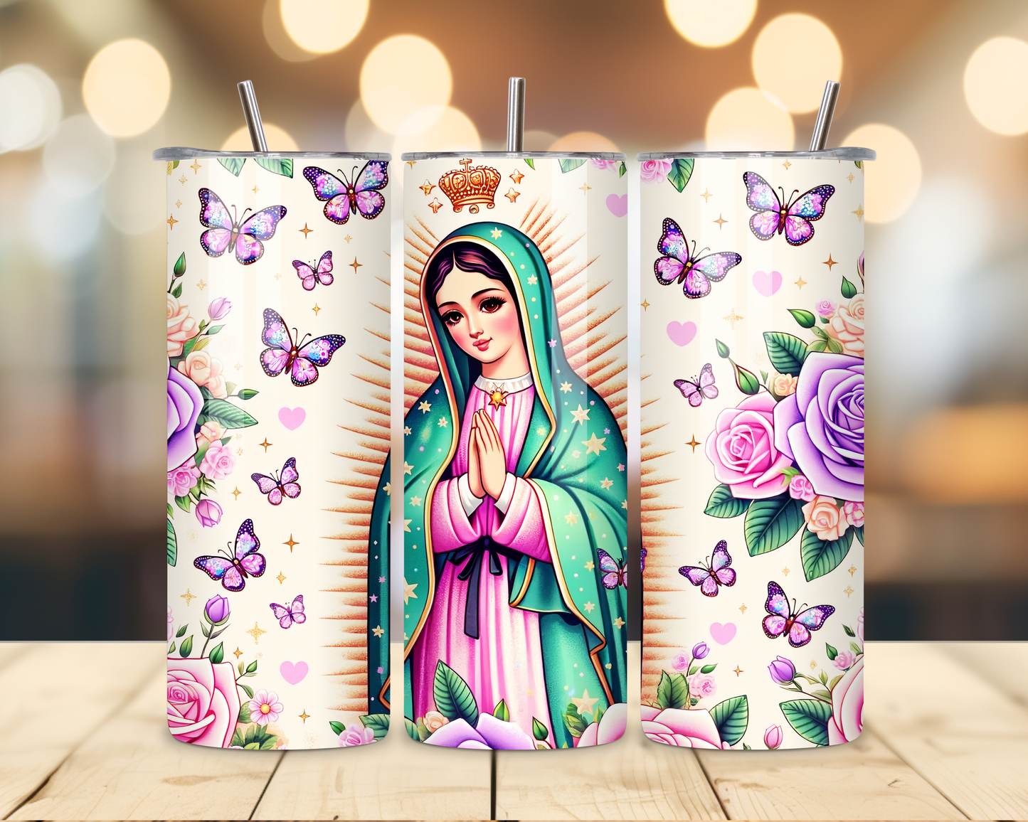 Virgen de Guadalupe Assorted Designs #2 - 20 Oz Stainless Steel Tumbler