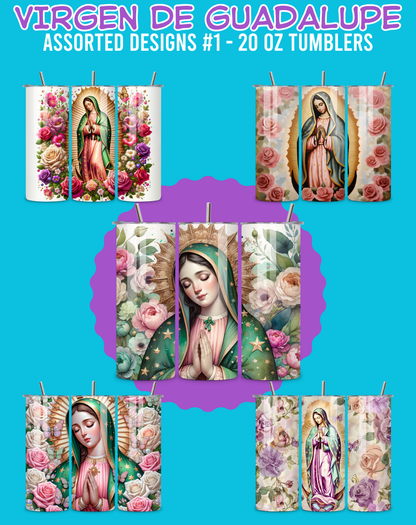 Virgen de Guadalupe Assorted Designs #1 - 20 Oz Stainless Steel Tumbler
