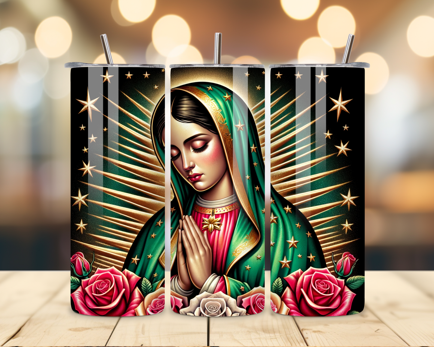 Virgen de Guadalupe Assorted Designs #2 - 20 Oz Stainless Steel Tumbler