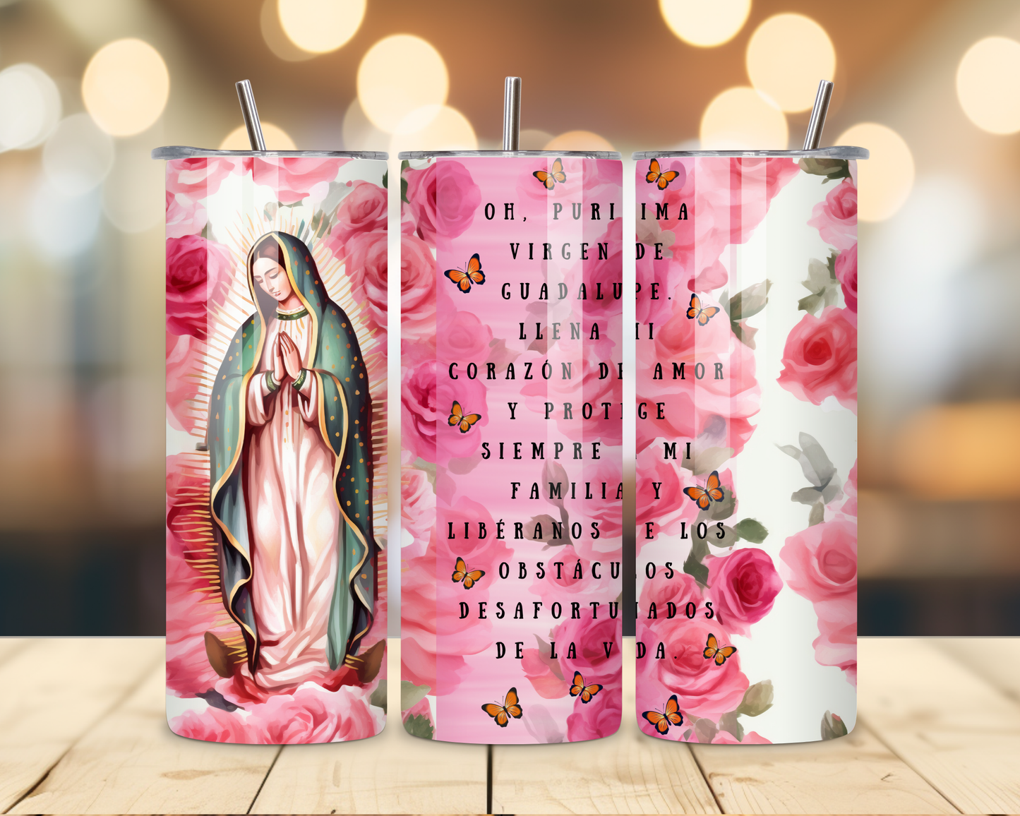 Virgen de Guadalupe Assorted Designs #1 - 20 Oz Stainless Steel Tumbler