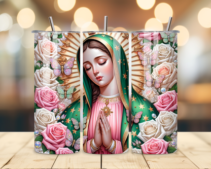 Virgen de Guadalupe Assorted Designs #4 - 20 Oz Stainless Steel Tumbler
