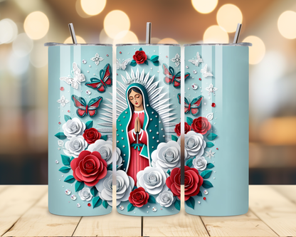 Virgen de Guadalupe Assorted Designs #4 - 20 Oz Stainless Steel Tumbler