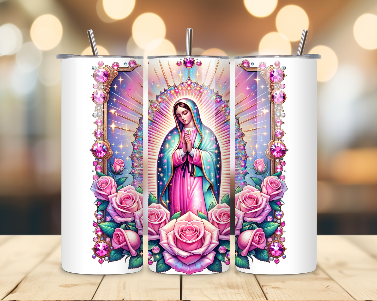 Virgen de Guadalupe Assorted Designs #5 - 20 Oz Stainless Steel Tumbler
