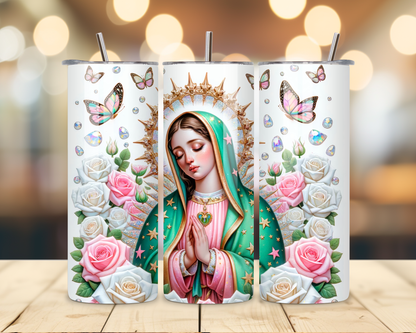 Virgen de Guadalupe Assorted Designs #5 - 20 Oz Stainless Steel Tumbler