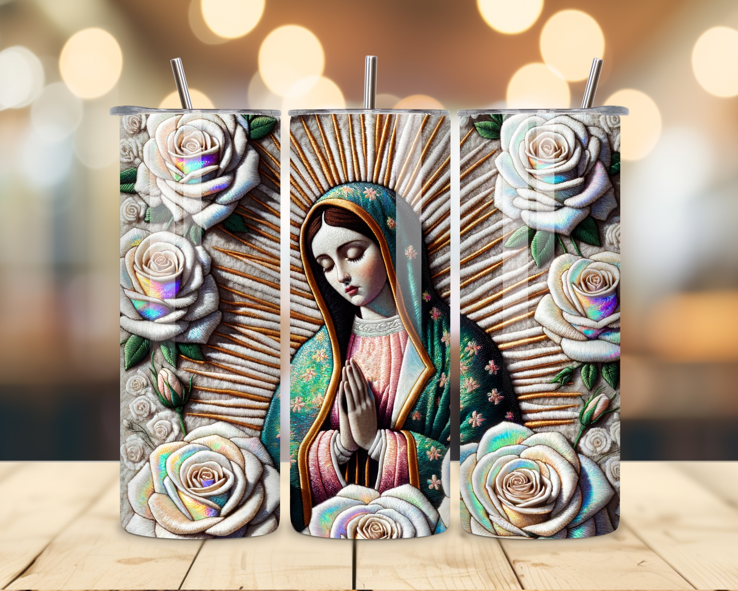 Virgen de Guadalupe Assorted Designs #5 - 20 Oz Stainless Steel Tumbler