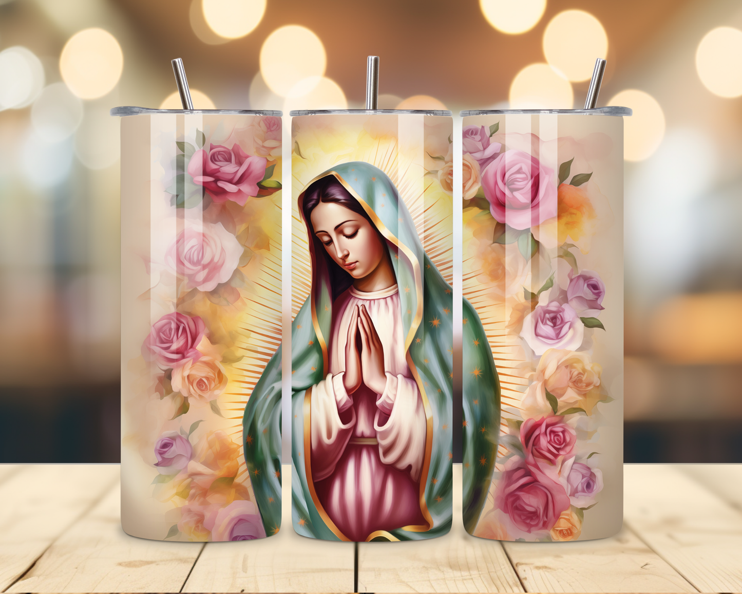 Virgen de Guadalupe Assorted Designs #1 - 20 Oz Stainless Steel Tumbler