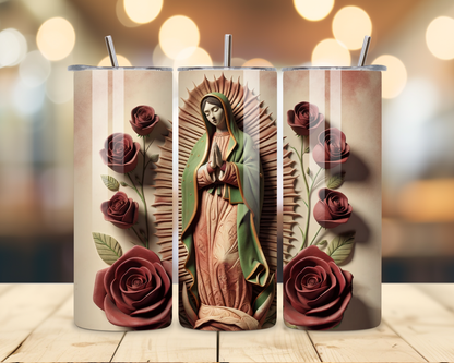 Virgen de Guadalupe Assorted Designs #6 - 20 Oz Stainless Steel Tumbler