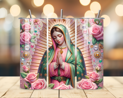 Virgen de Guadalupe Assorted Designs #6 - 20 Oz Stainless Steel Tumbler