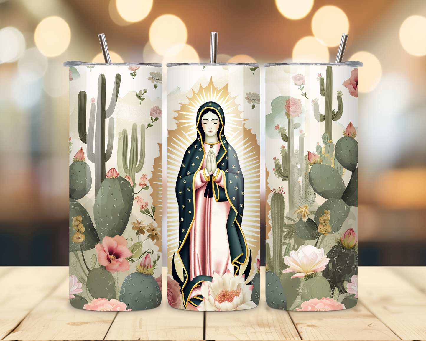 Virgen de Guadalupe Assorted Designs #1 - 20 Oz Stainless Steel Tumbler
