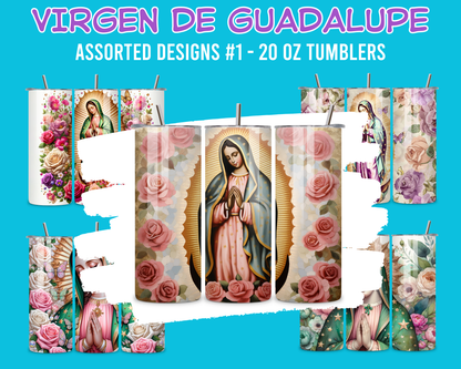 Virgen de Guadalupe Assorted Designs #1 - 20 Oz Stainless Steel Tumbler