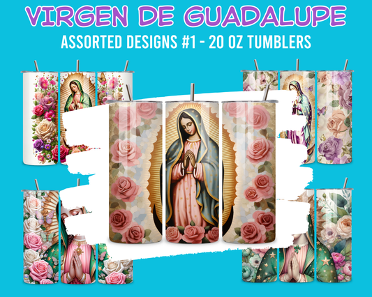 Virgen de Guadalupe Assorted Designs #1 - 20 Oz Stainless Steel Tumbler