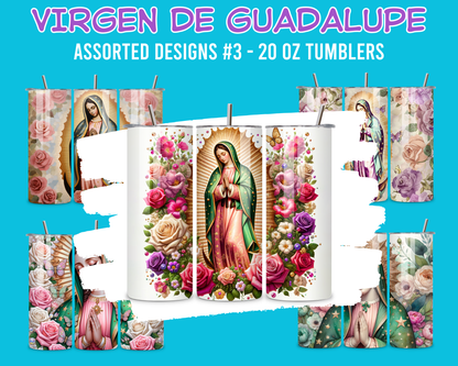 Virgen de Guadalupe Assorted Designs #3 - 20 Oz Stainless Steel Tumbler
