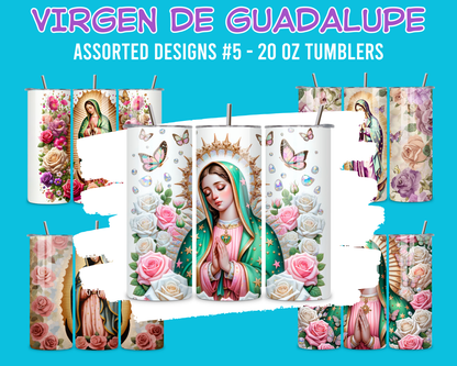 Virgen de Guadalupe Assorted Designs #5 - 20 Oz Stainless Steel Tumbler