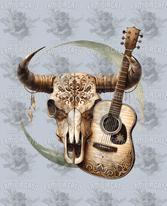 Western Bull/Cow Skull #20 DTF Transfer