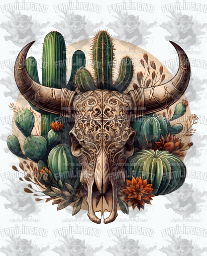 Western Bull/Cow Skull #31 DTF Transfer