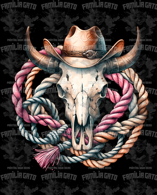 Western Bull/Cow Skull #9 DTF Transfer