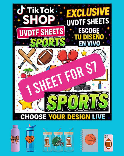 Exclusive SPORTS UVDTF Sheet